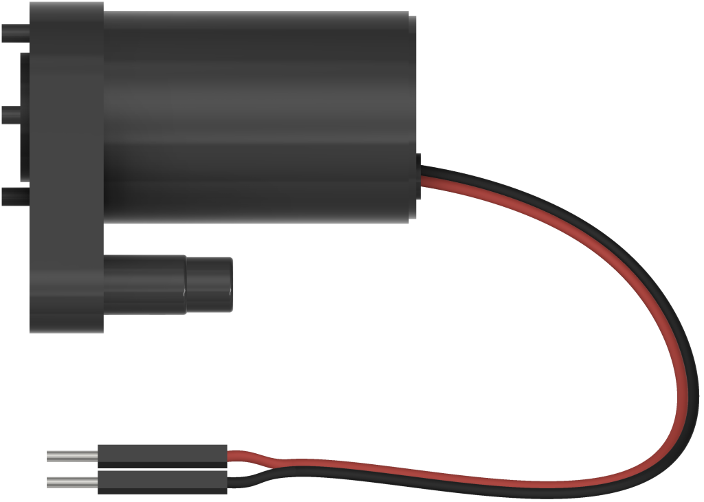 3D render of the water pump, including its wires