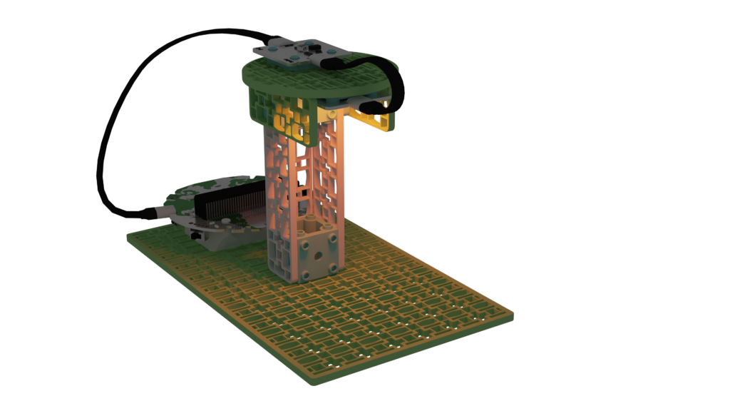 A 3D render of Forward Education's sea-turtle safe light project build.