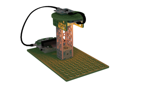 A 3D render of Forward Education's sea turtle-safe beach light completed project build.