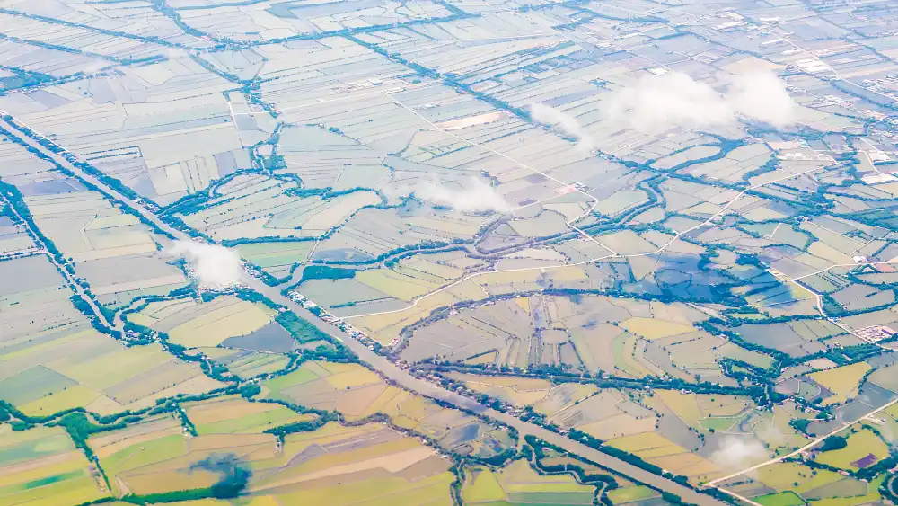 Aerial photo of farmland