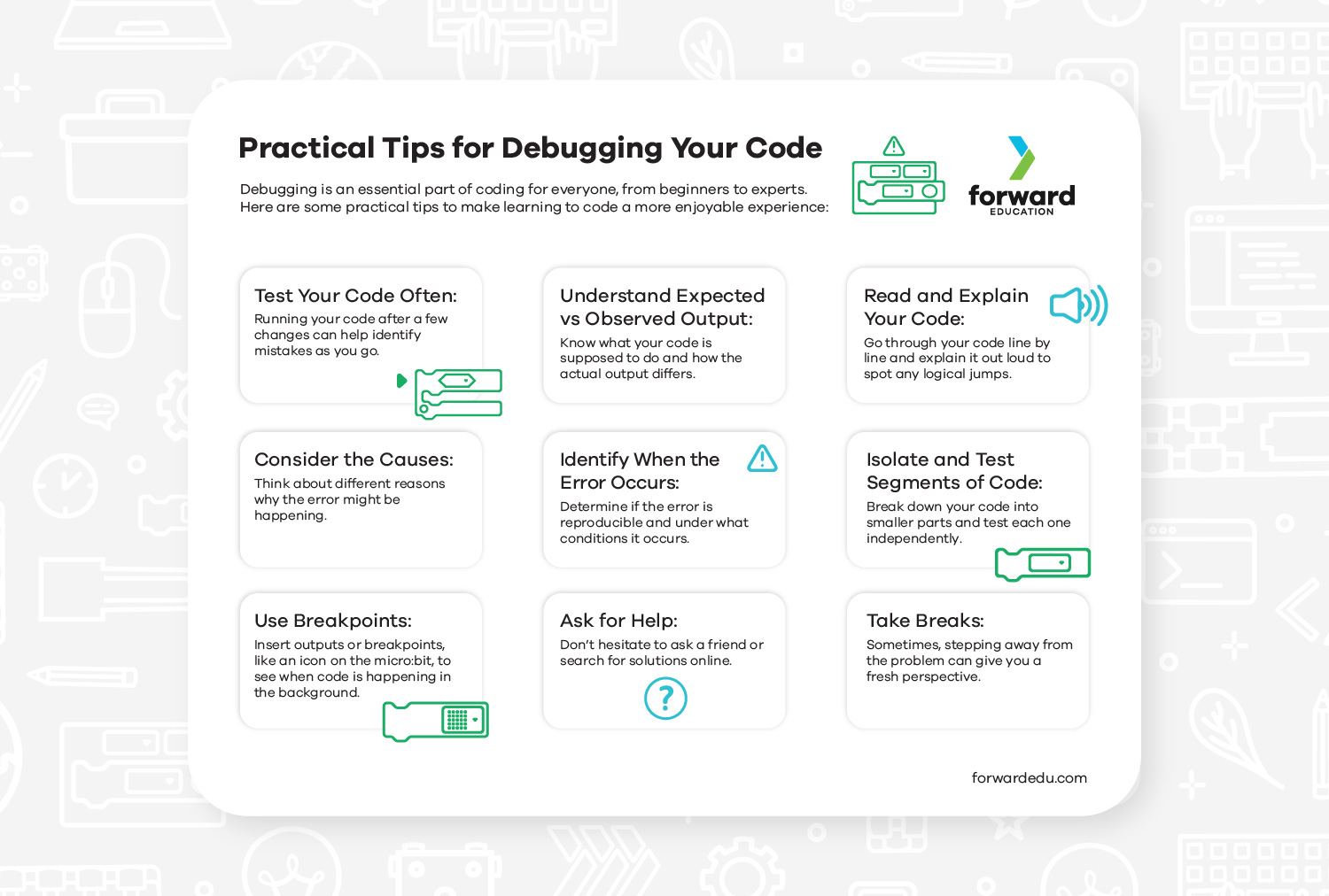 Practical tips for debugging your code table