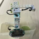 Sea level rise model in a container connected to a laptop.