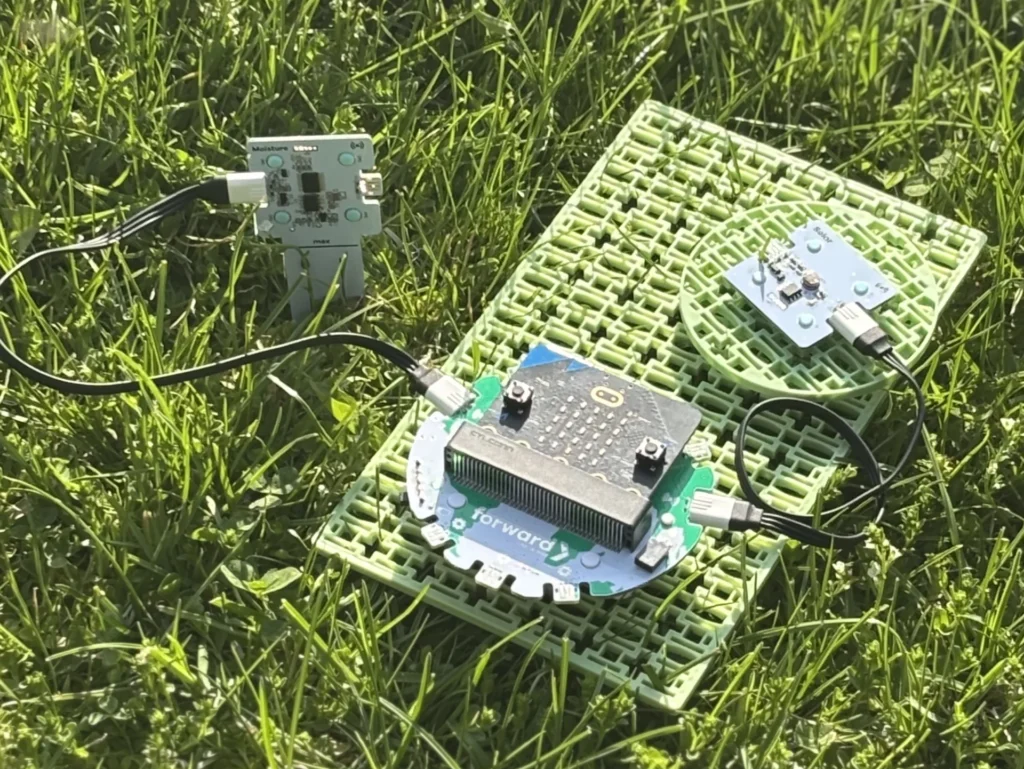 Forward Education's habitat monitoring project build in a field experiment outdoors