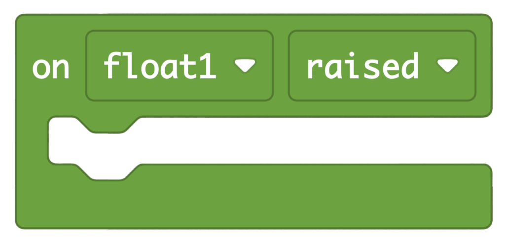 on float raised / lowered event