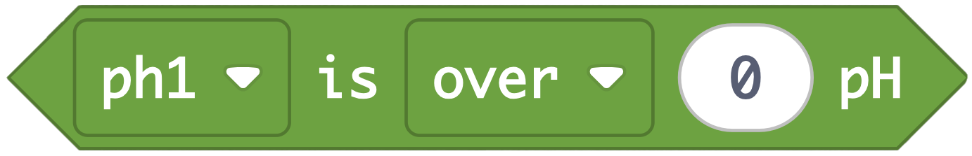 pH is over/under value boolean