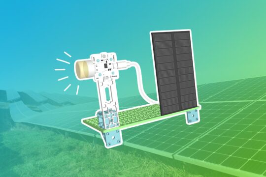 Forward Education's Solar Panel powering a USB light