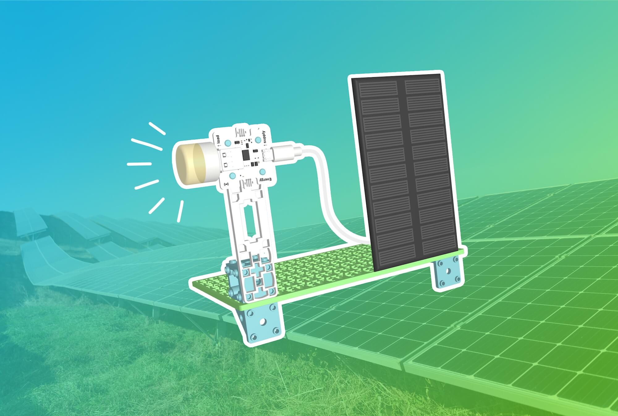 Forward Education's Solar Panel powering a USB light