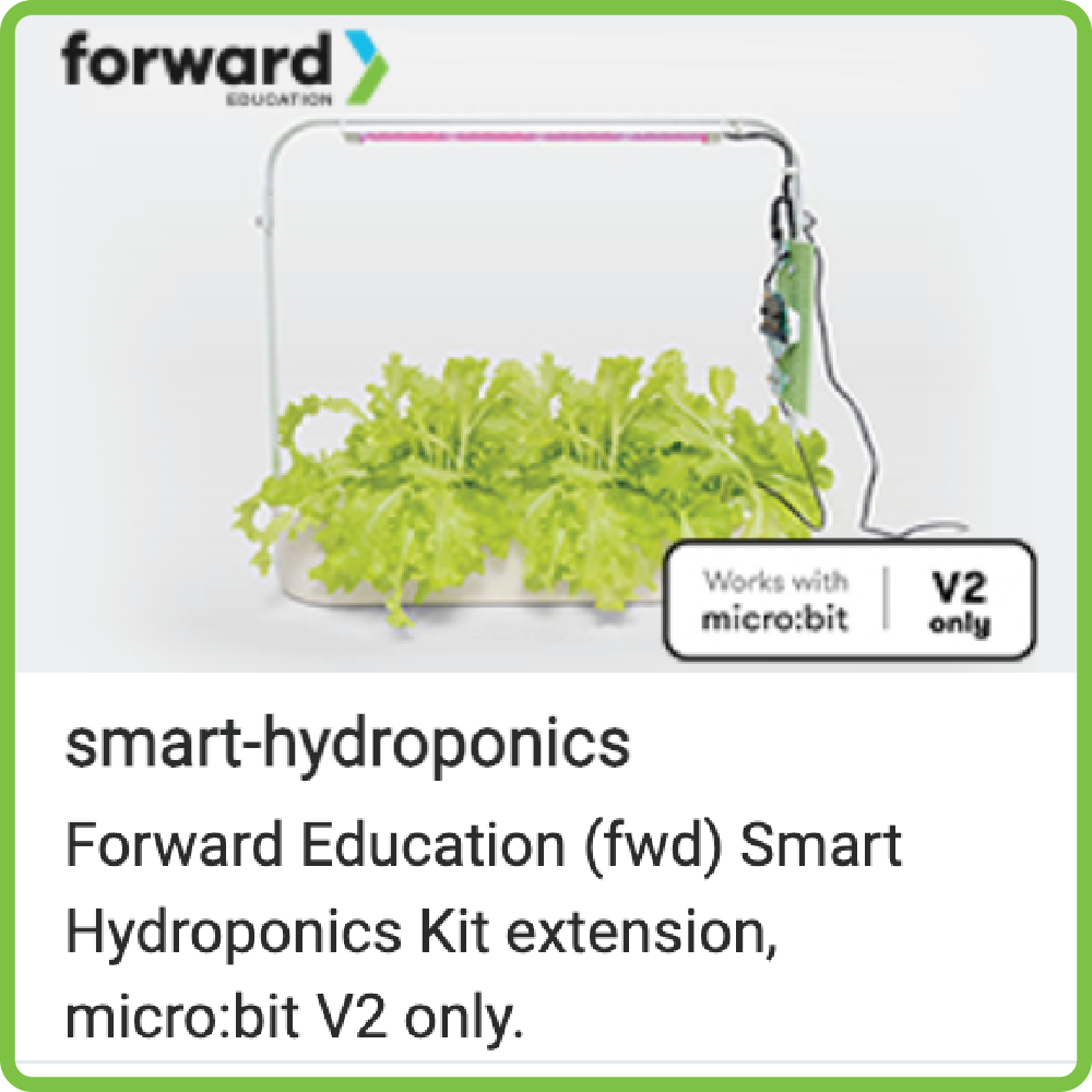 Forward Education MakeCode extension for the Smart Hydroponics Kit