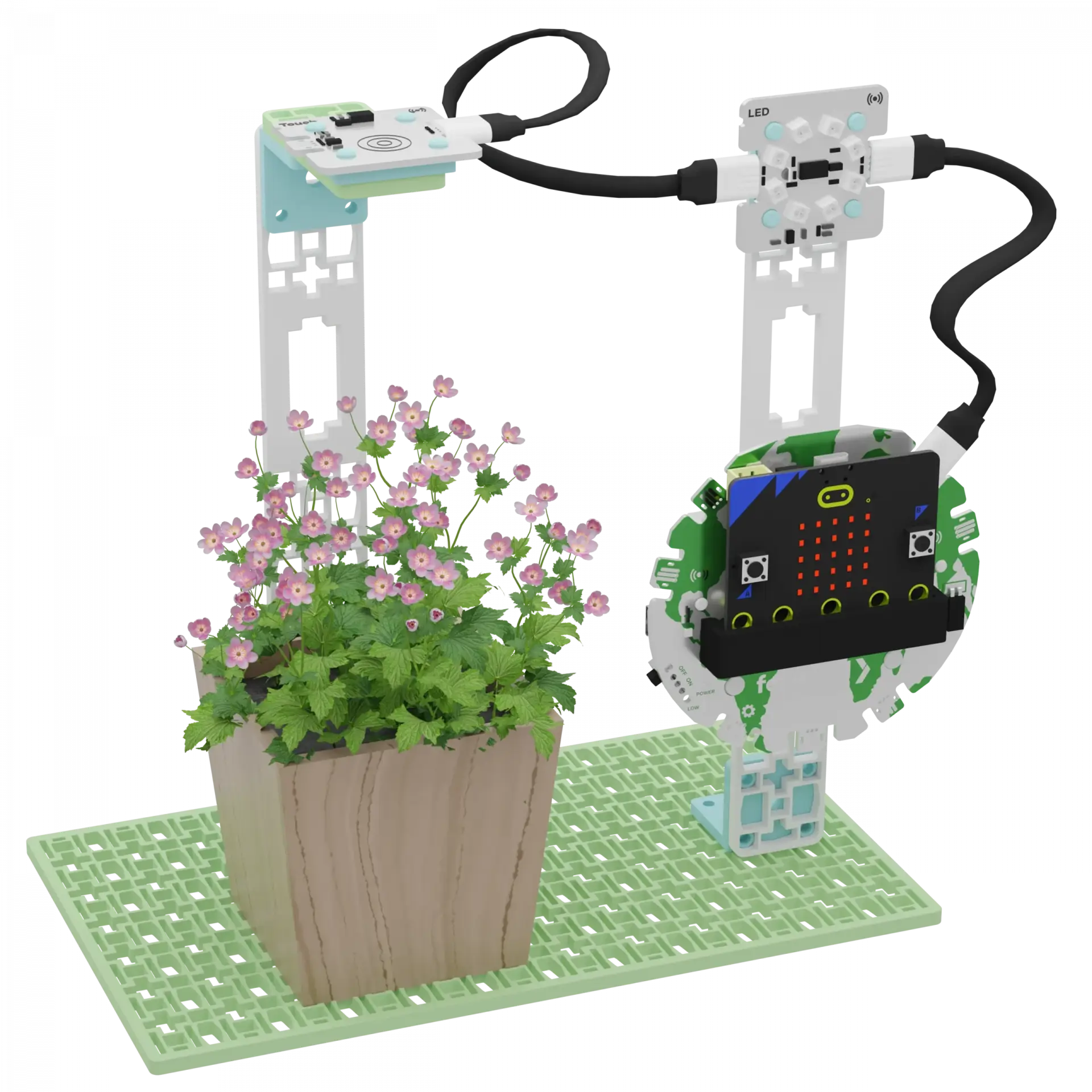 A 3D model of Forward Education's bee counter project build