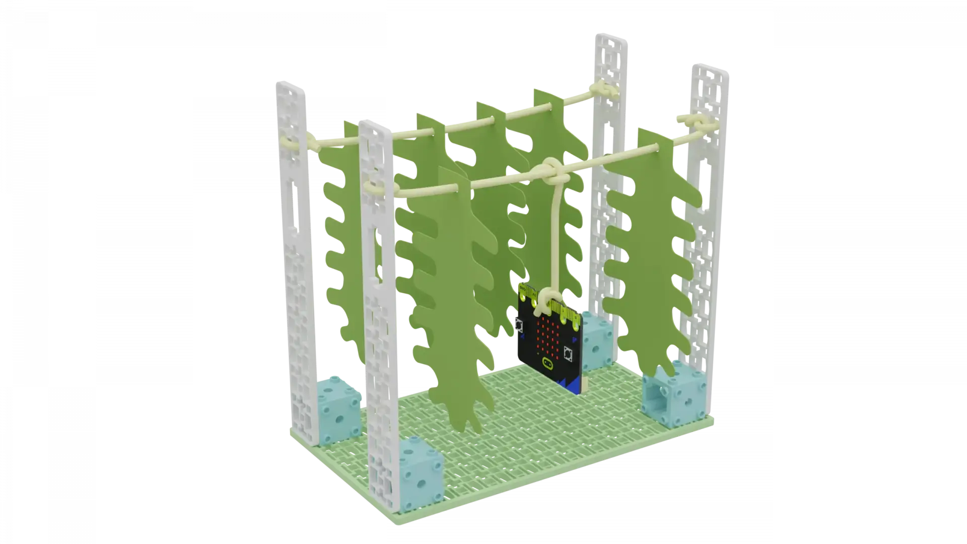 A 3D model of Forward Education's seaweed farm project.