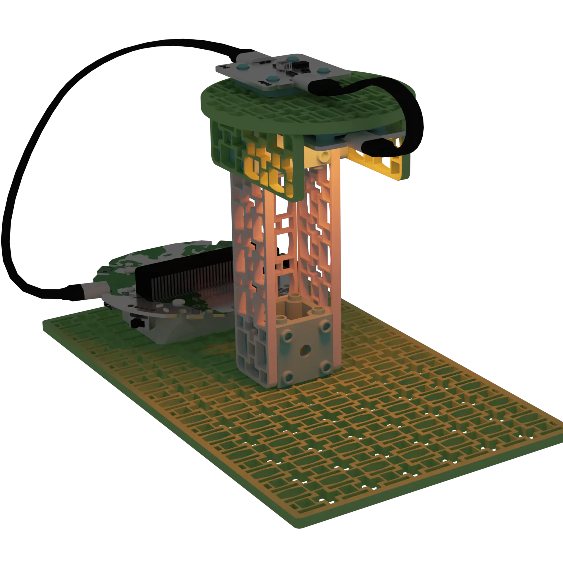 A 3D model of Forward Education's sea-turtle safe beach light project build.