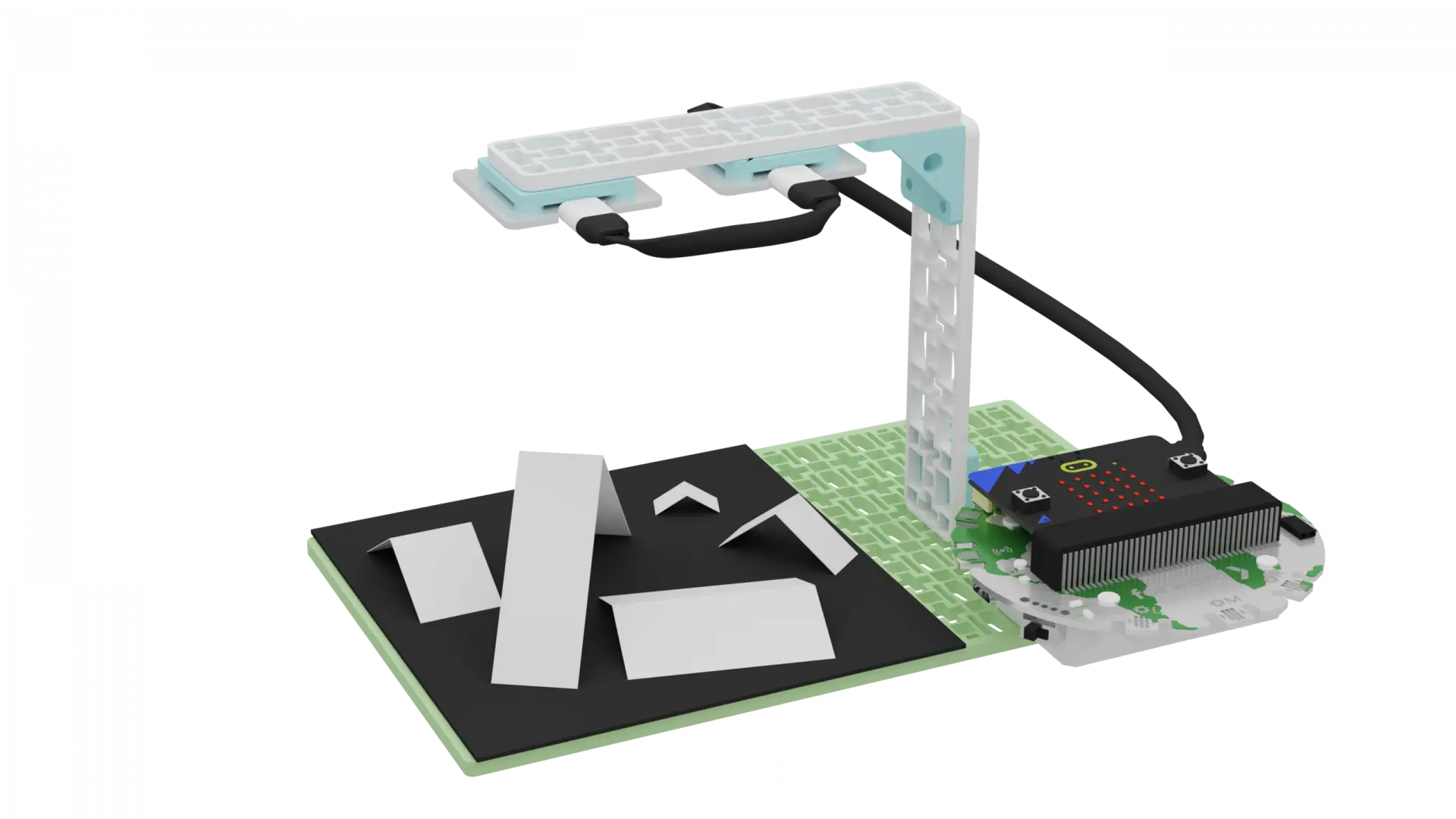 A 3D render of Forward Education's glacier tracking project build.
